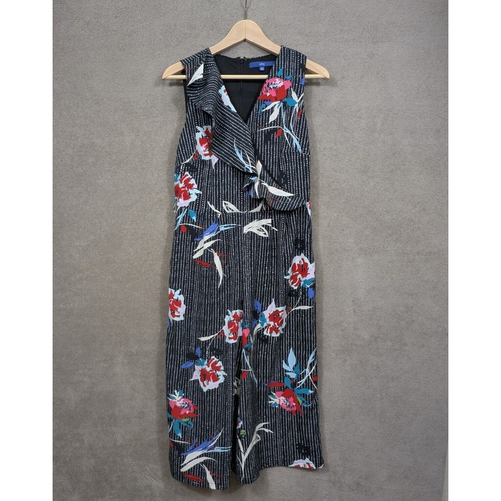 Apt 9 Women Sleeveless Jumpsuit Romper Size 8 Black & White and Floral No belt